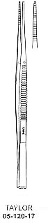 Taylor Dressing Forcep, Serrated, Straight